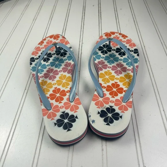 Kate Spade New York 'Flyaway' Colorful Flip Flop Sandals Womenโs Size 10 - Picture 5 of 8